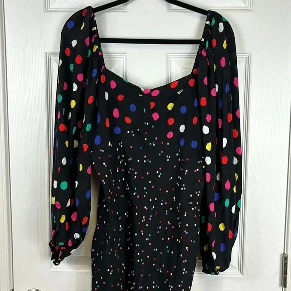 Rixo x target polka dot long sleeve dress sz 12 - Picture 4 of 9